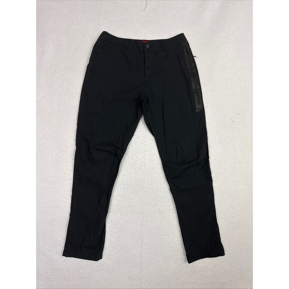 Nike Tech Pack Open Hem Pants Mens 32 Black Tapered Zip Pockets 545408-010